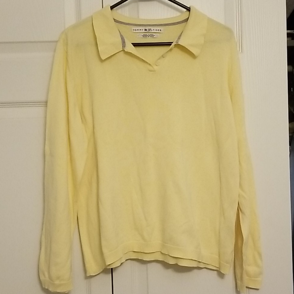 Yellow long sleeve polo
